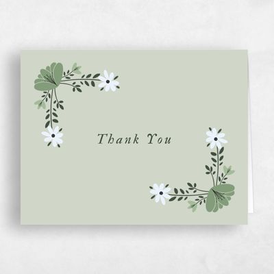 Grassy Sage, Green Wedding Thank You - Terra Landscape