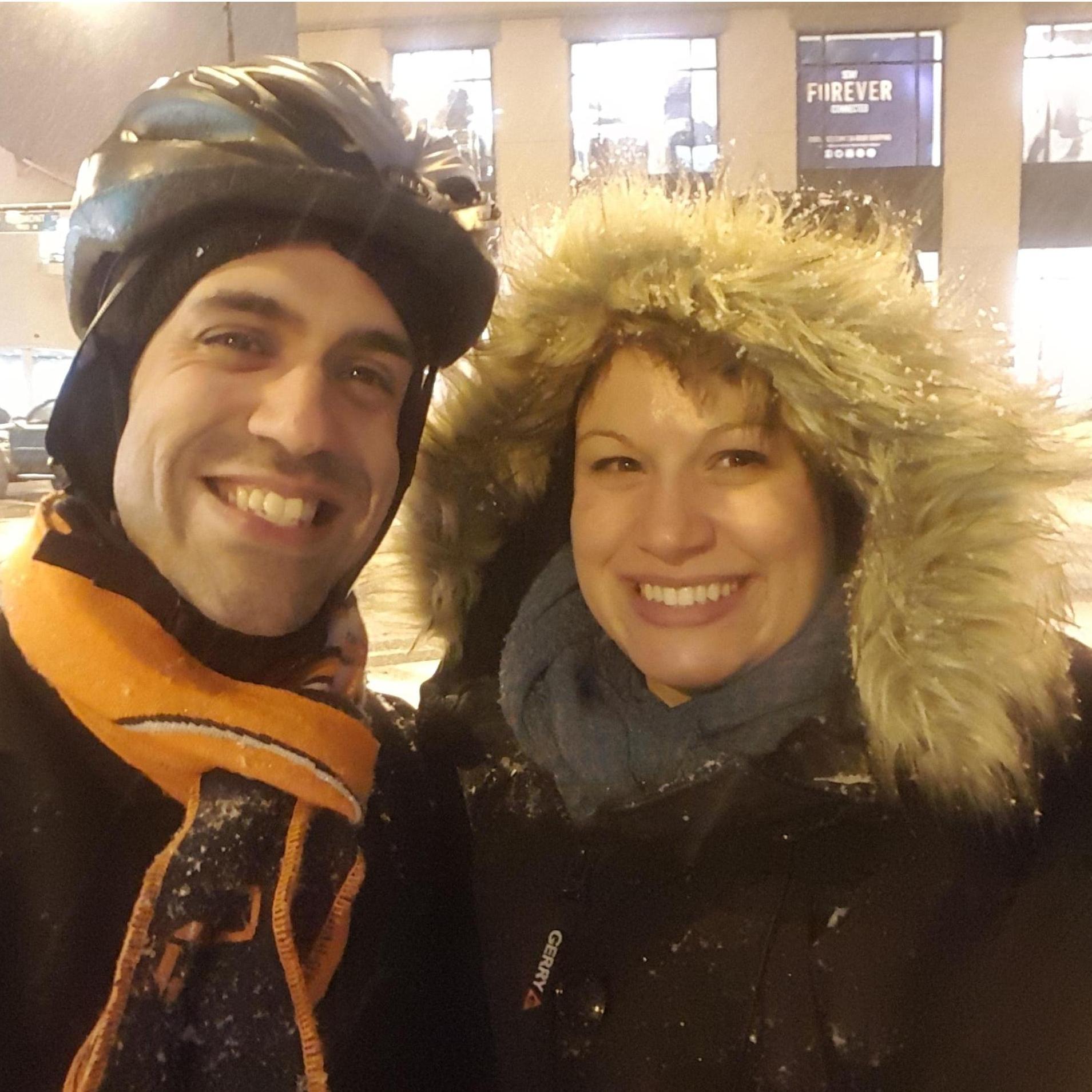 Chicago winters are no match for Chris - he bikes year-round!