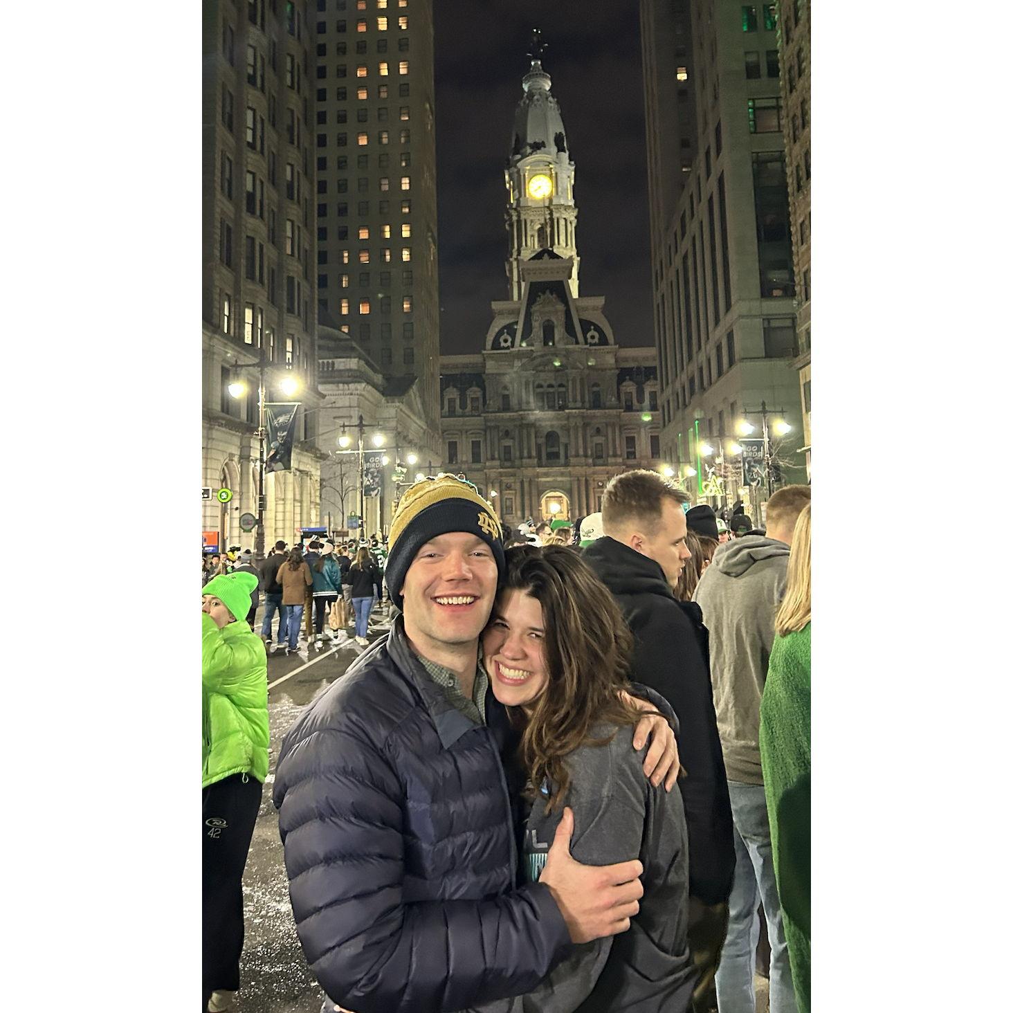 Celebrating the Eagles on Broad Street