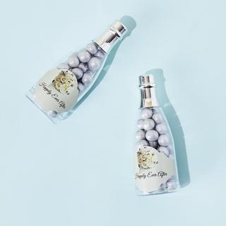 Set of 24 Floral Champagne Bottles with Sixlets ($0.84 ea.)