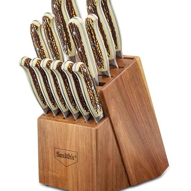 Smith's Cabin & Lodge Cutlery Block Set (14-Piece), One Size, Gray