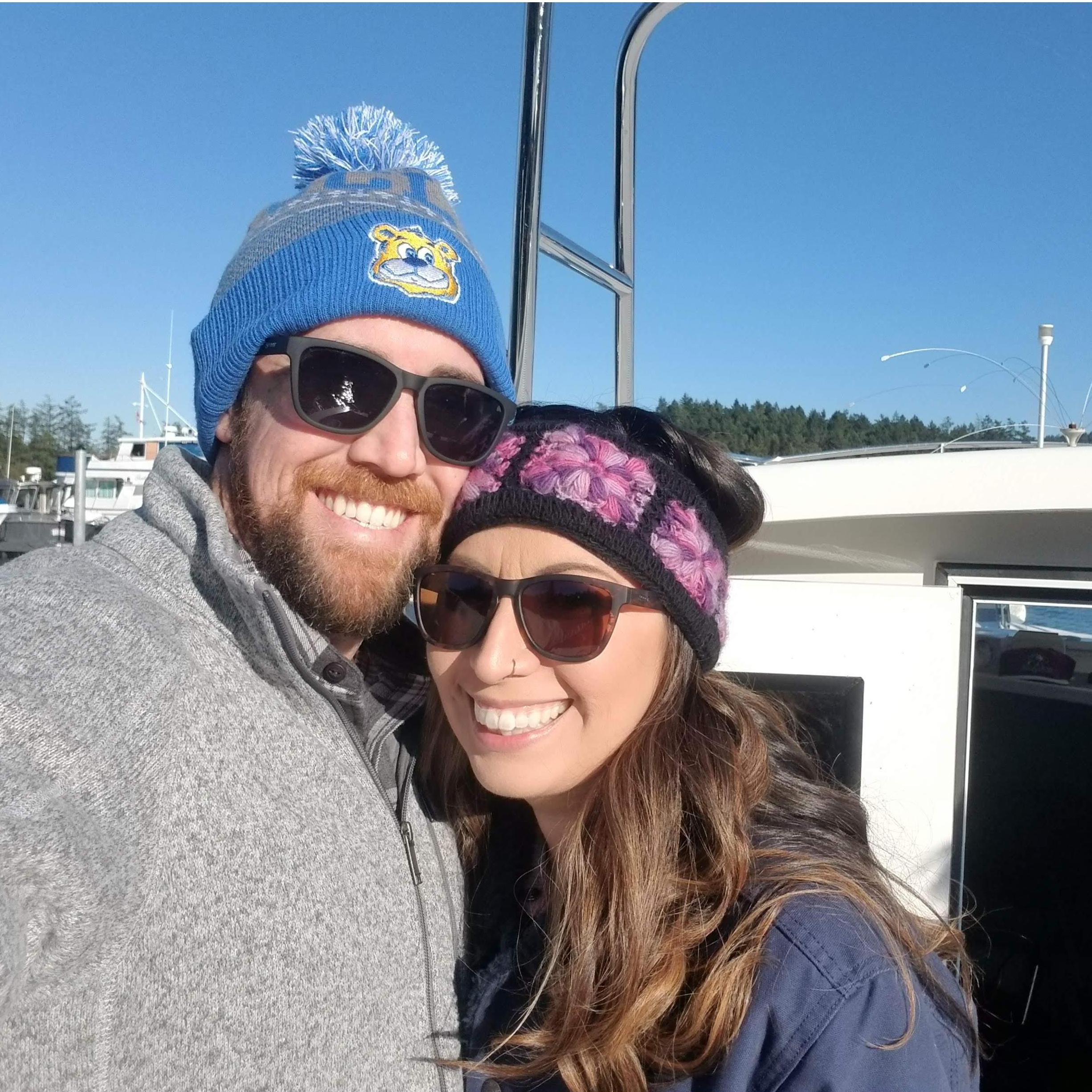 Out on the boat touring around the San Juan Islands.