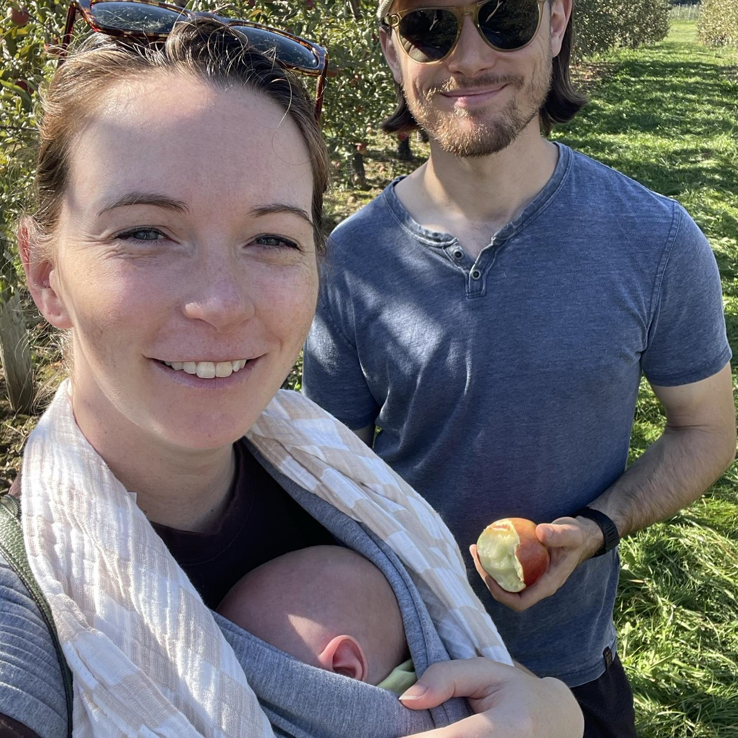 Our first time apple picking as a family of 3!