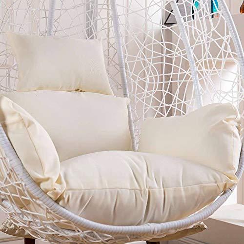 MO&SU Waterproof Cushion Cover Hanging Egg Hammock Chair Cushion Cover with Zipper Wear-Resistant Seat Cushion Change Cover-Cushion Cover-White
