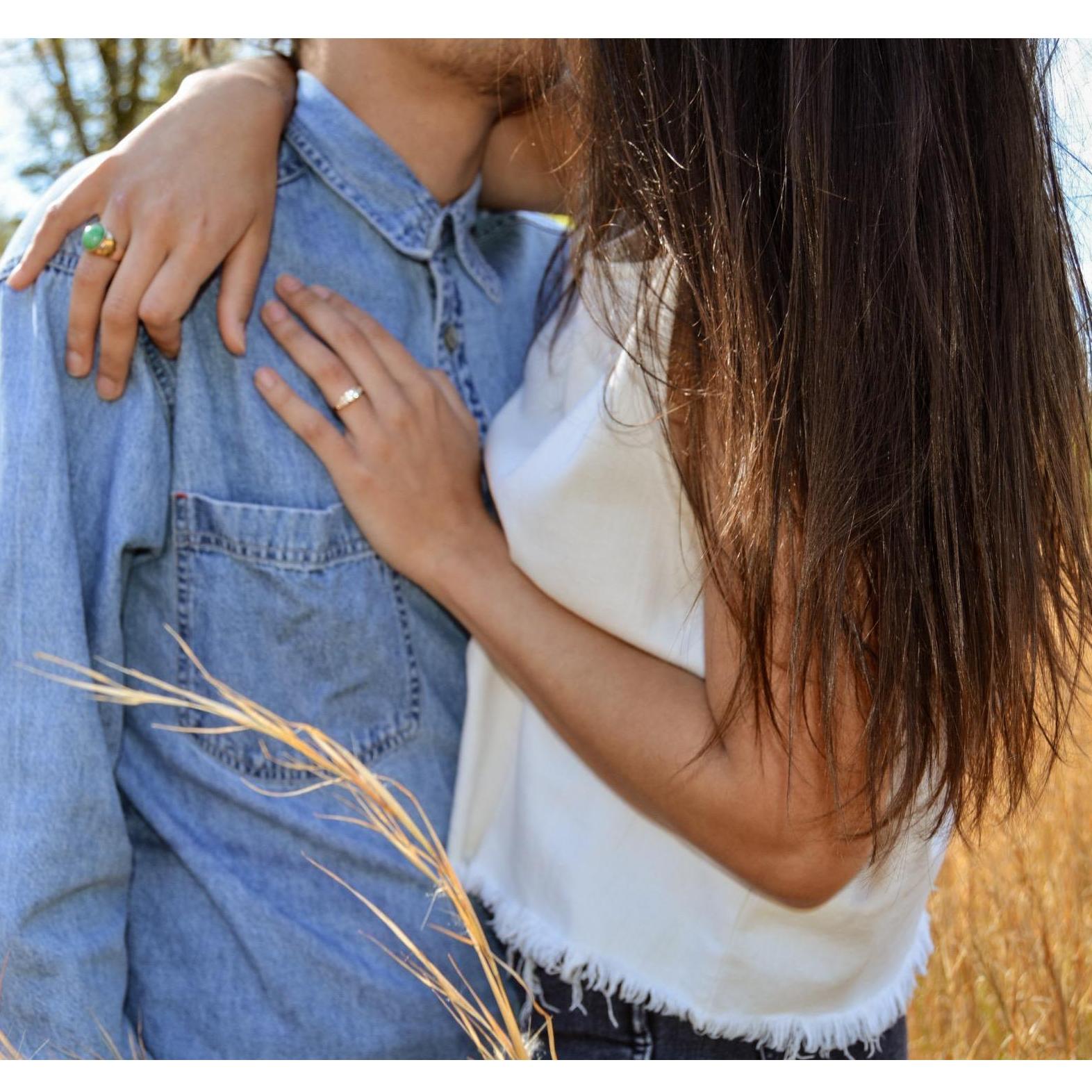 These two rings are very important to Moriah. The jade ring is from Moriah's late Grandfather and the diamond ring is from Micah of course