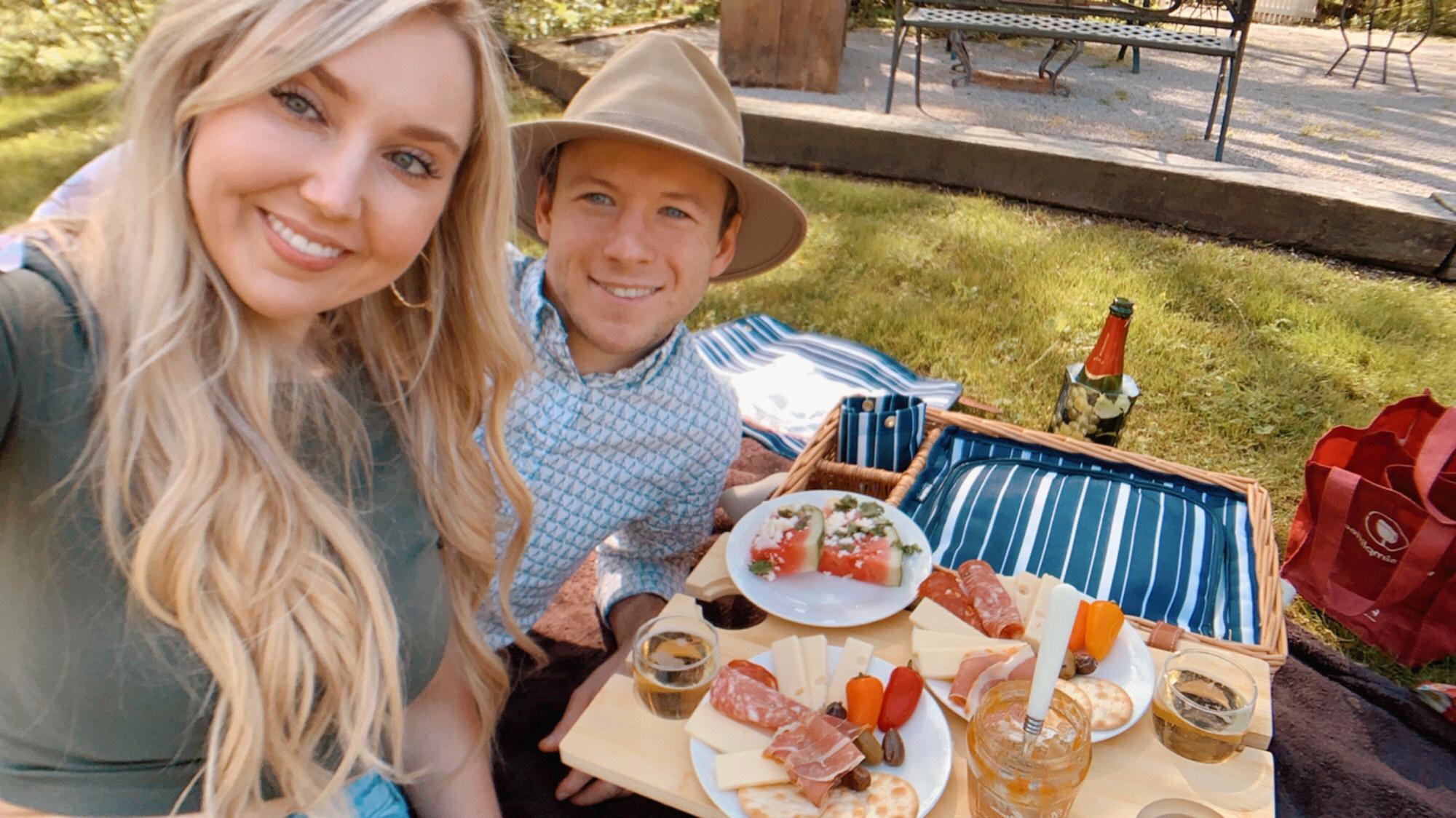 April 4, our original wedding date. Romantic picnic instead