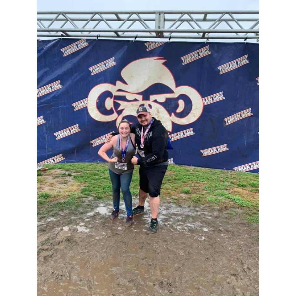 After we finished out first mud run in 2019.
