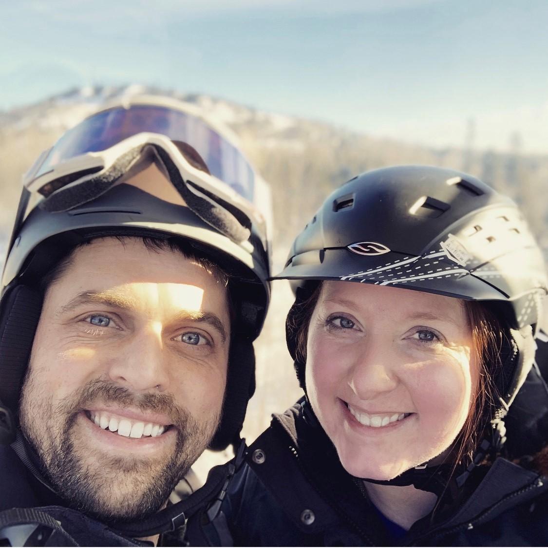 On the slopes in the vast mountains of Afton.
