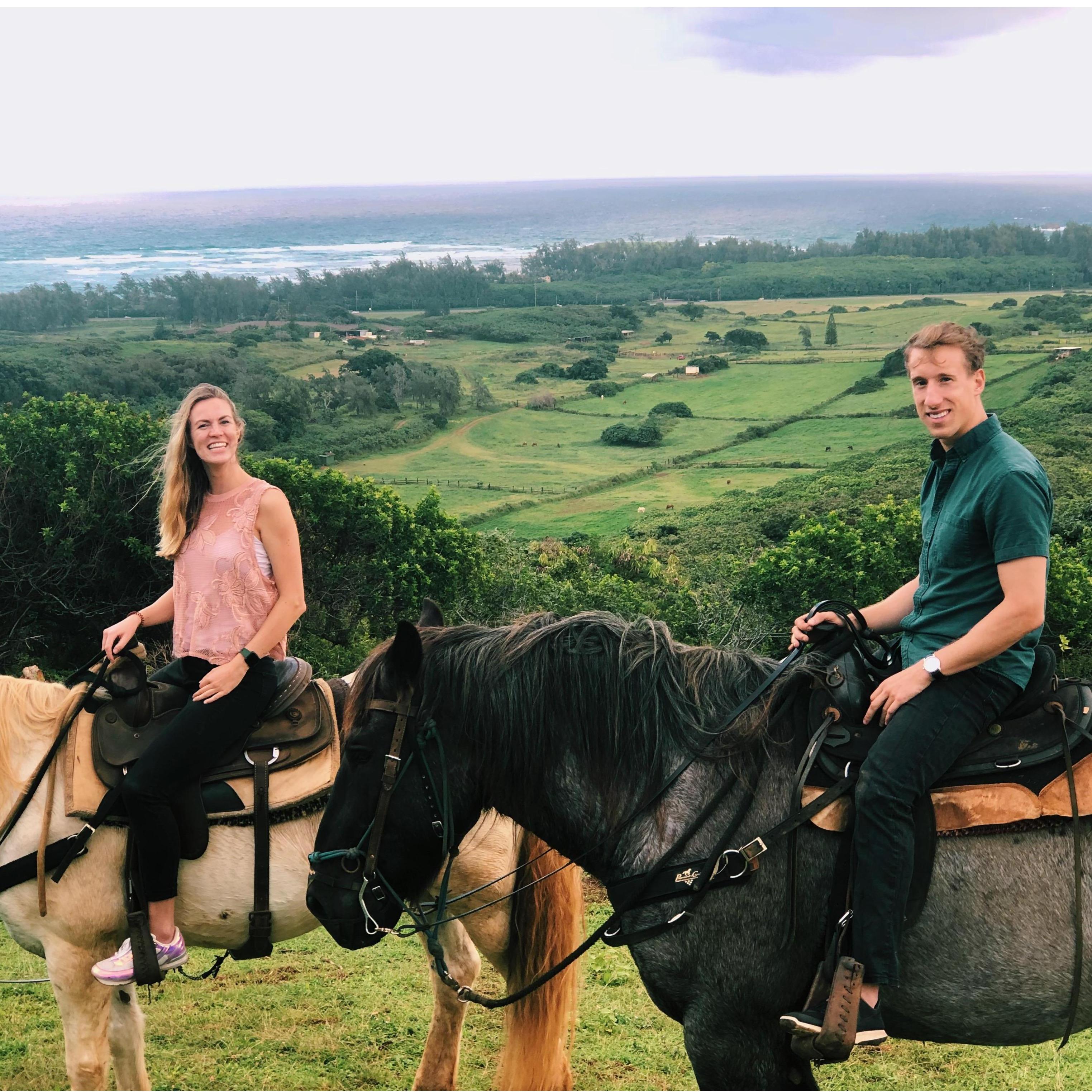 Jordan still calls this one of the best days of his life. Turns out, he's a huge horse guy. He kept making his horse run, to the dismay of our guide.