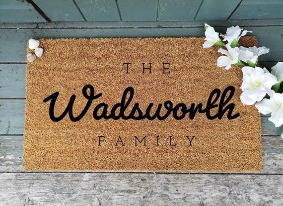 Custom Family Name Doormat