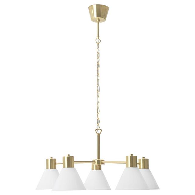 FLUGBO Chandelier, 5-arm Brass