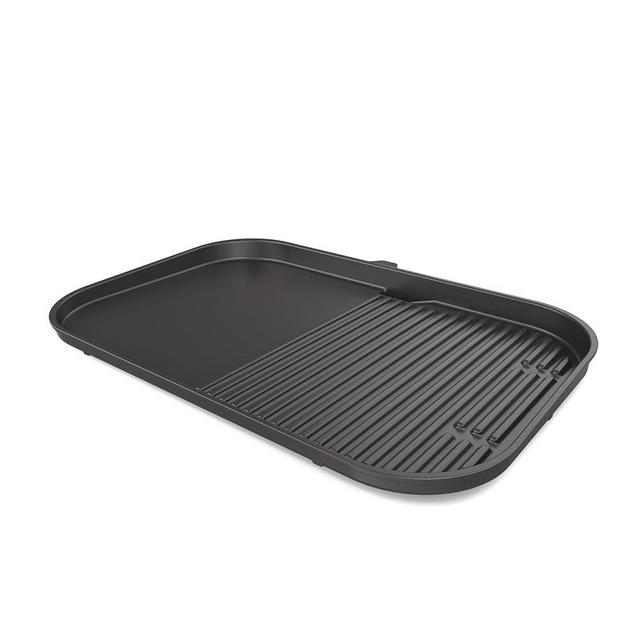 Ninja XSKGRDLXL Woodfire Grill & Griddle Plate, Compatible with OG800 and OG900 Series, 2-in-1 Grill and Griddle Functionality, Ceramic, Nonstick Coating, Black