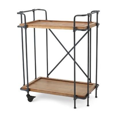 Product description page - Eden Firwood and Iron Bar Cart - Antique Finish - Christopher Knight Home