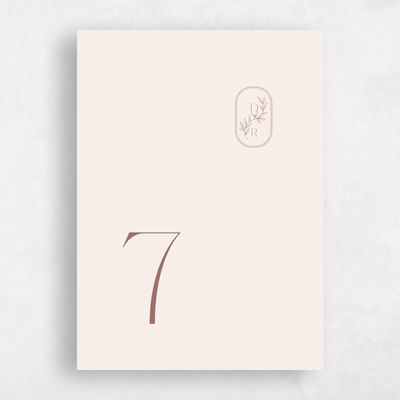 Linen, Beige Wedding Table Number - Copan