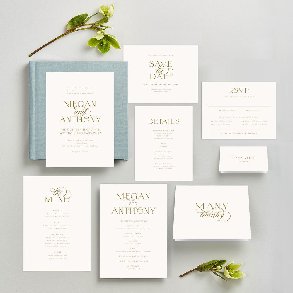 Hodgson Portrait | Off-White | Zola Wedding Invitations