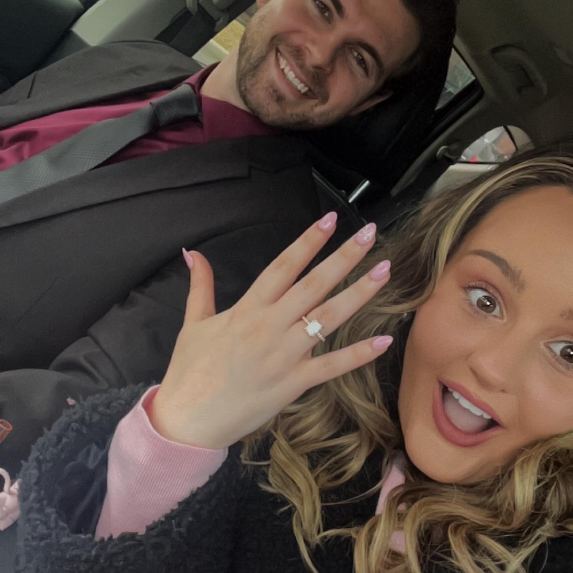 Evelyn said yes!💍What a special way to celebrate our first Valentine’s Day❤️🩷❤️