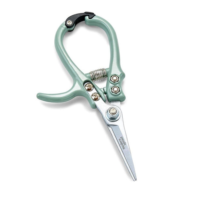 Modern Sprout Pruning Shears for Gardening, Herb Snips, Flower Cutting Scissors, Indoor Plant Shears, Lightweight, Ergonomic, Carbon Steel Blade, Easy-Lock Safety, Aesthetic (Sage)