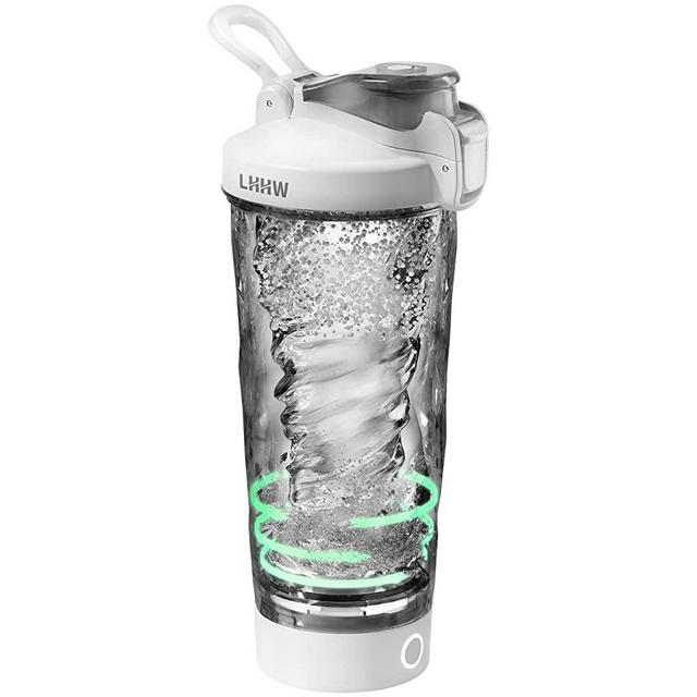 LHHW Electric Protein Shaker Bottle, 24 Oz Rechargeable BPA Free Blender Cup for Protein Mixes, Portable Shaker Bottles for Gym Home Office ( Dark grey )