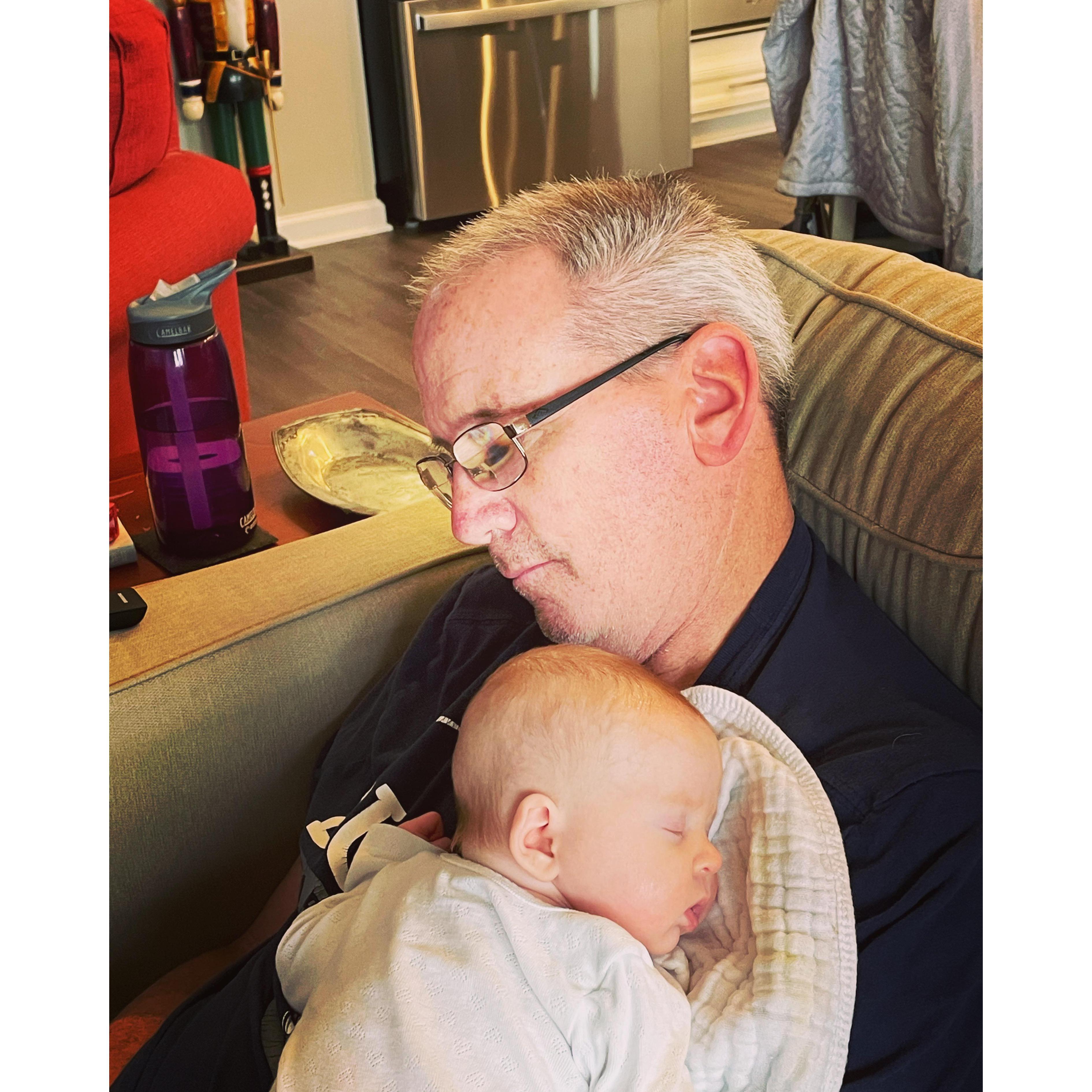 Papaw and Nelly napping! So sweet!