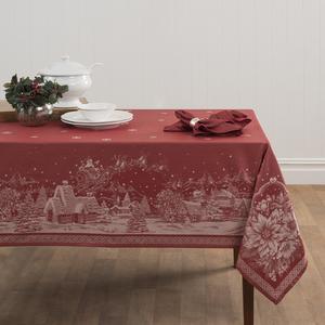 Benson Mills Christmas Story Engineered Jacquard Fabric Tablecloth, 60&quot; by 84&quot;