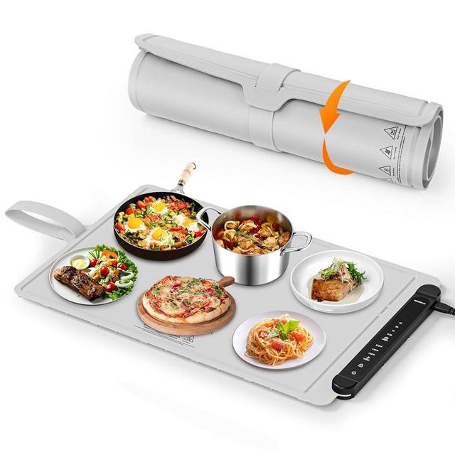 Warming Trays for Buffets Party - Warming Mat for Food - Food Warmer Mat Silicone Heating Mat for Food Heating Trays to Keep Food Warm at Party Electric Warming Tray