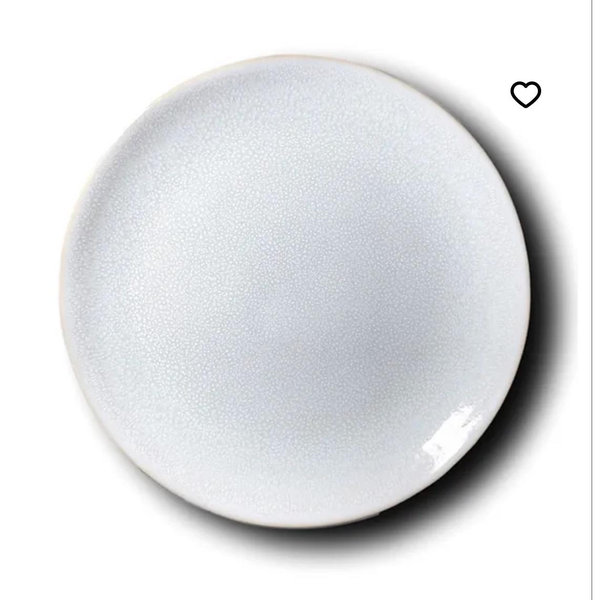 White Lily Valley Ceramic Dinner Plate, Set of 4