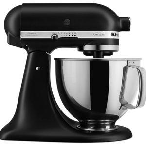 KitchenAid Artisan Series 5 Quart Tilt Head Stand Mixer with Pouring Shield KSM150PS, Matte Black