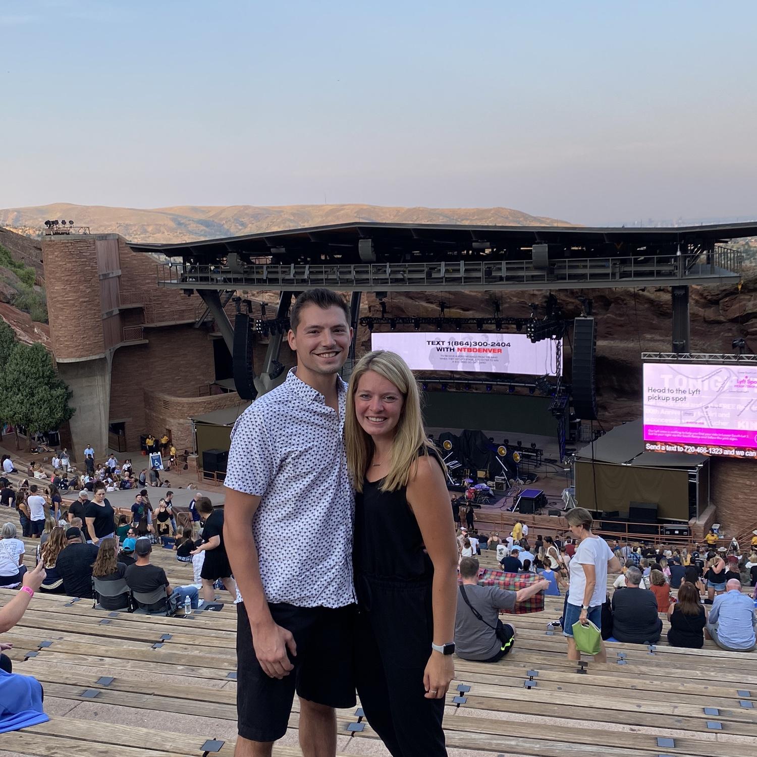 Seeing our favorite band at Red Rocks in Colorado.