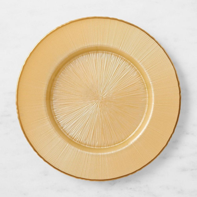 Gold Rim Glass Charger, Gold