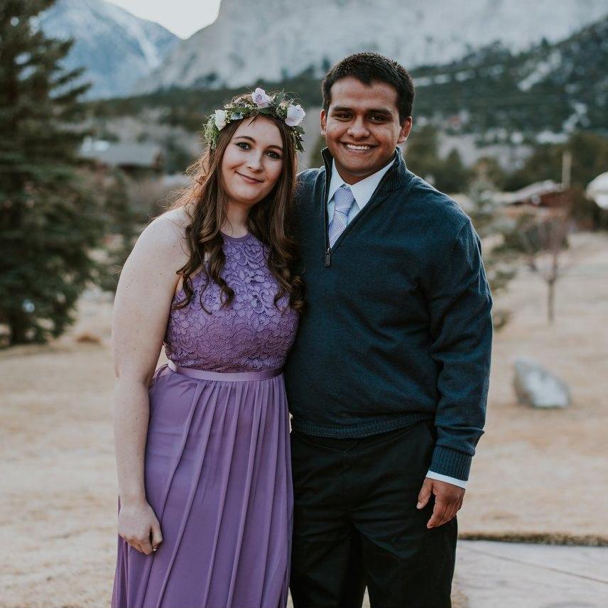 Dressed up for Shayla and Corbin's wedding, 2018!