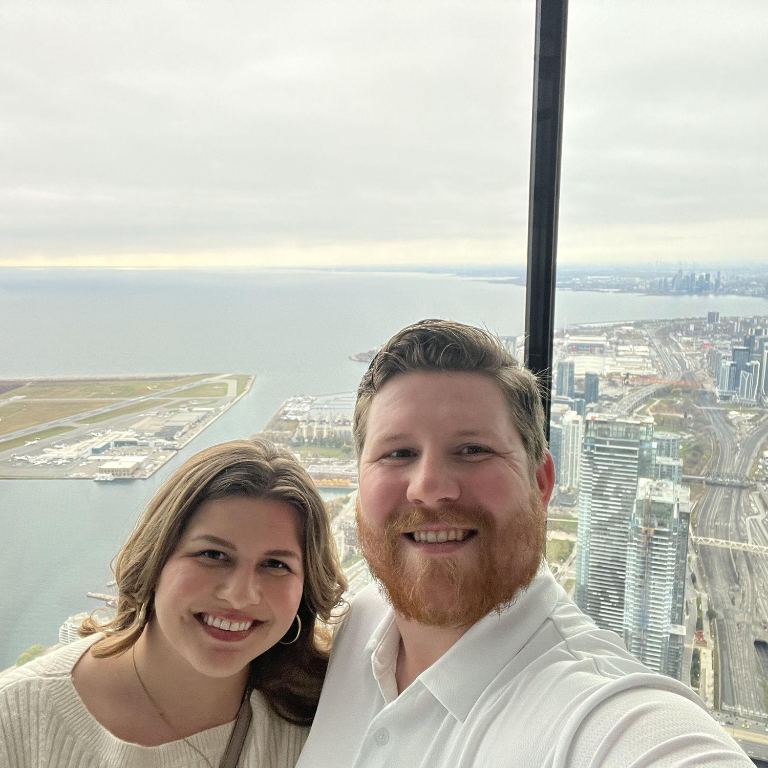 Lunch at the top of the CN tower in Toronto, Canada