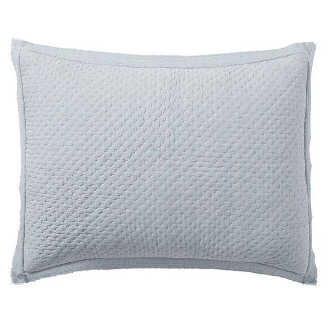 Chambray Cotton Handcrafted Melange Quilted Sham, Standard