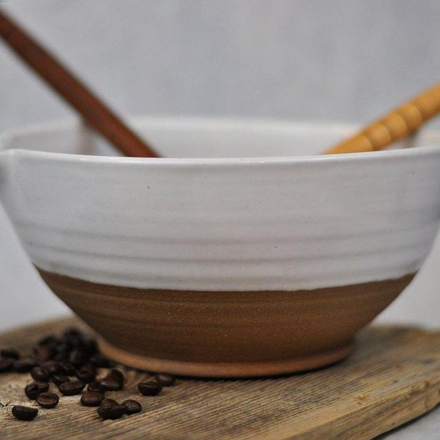 Ceramic Mixing / Pouring Bowl | Modern Rustic Stoneware