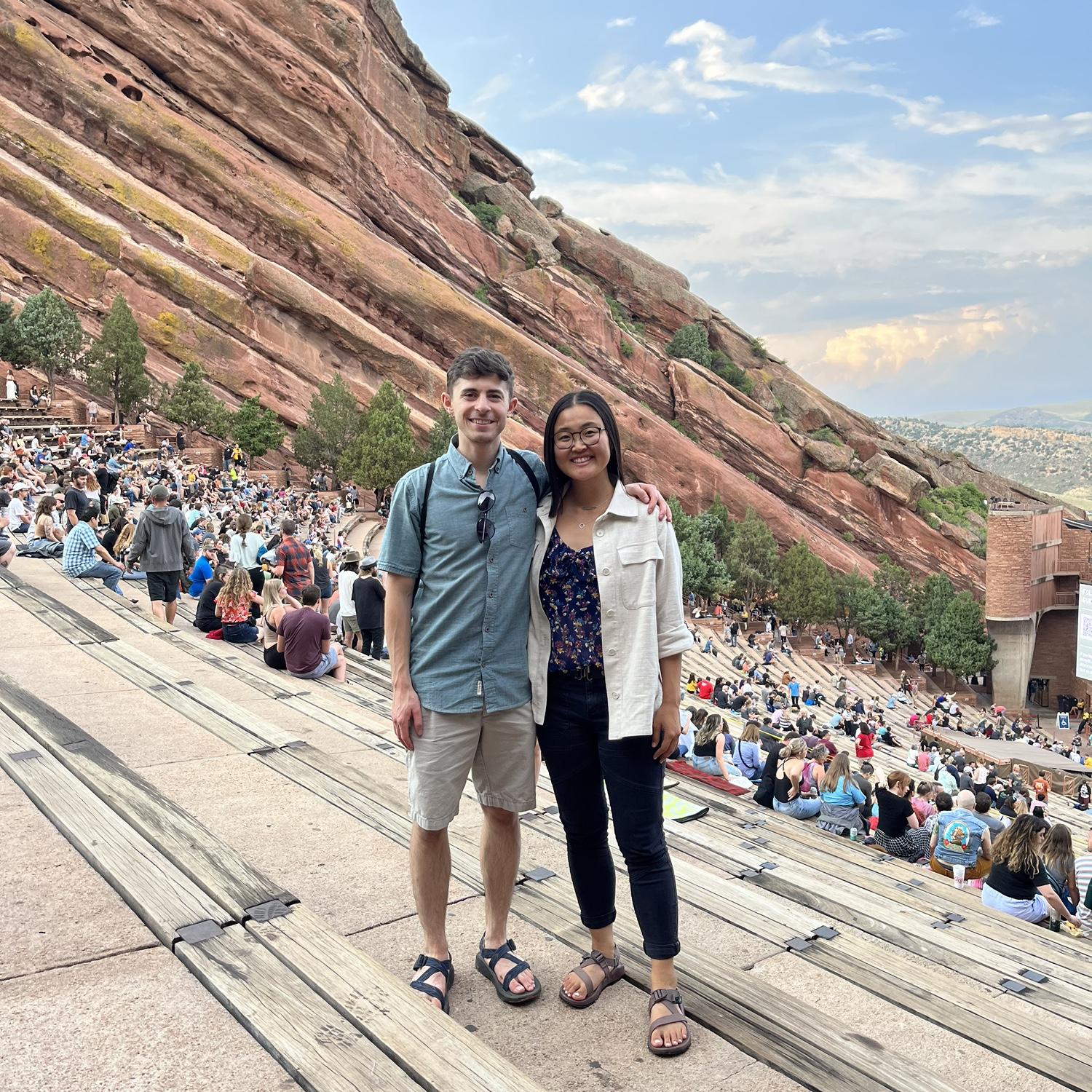 Enjoying a concert at Red Rocks Amphitheater while living in Denver, CO for summer 2022