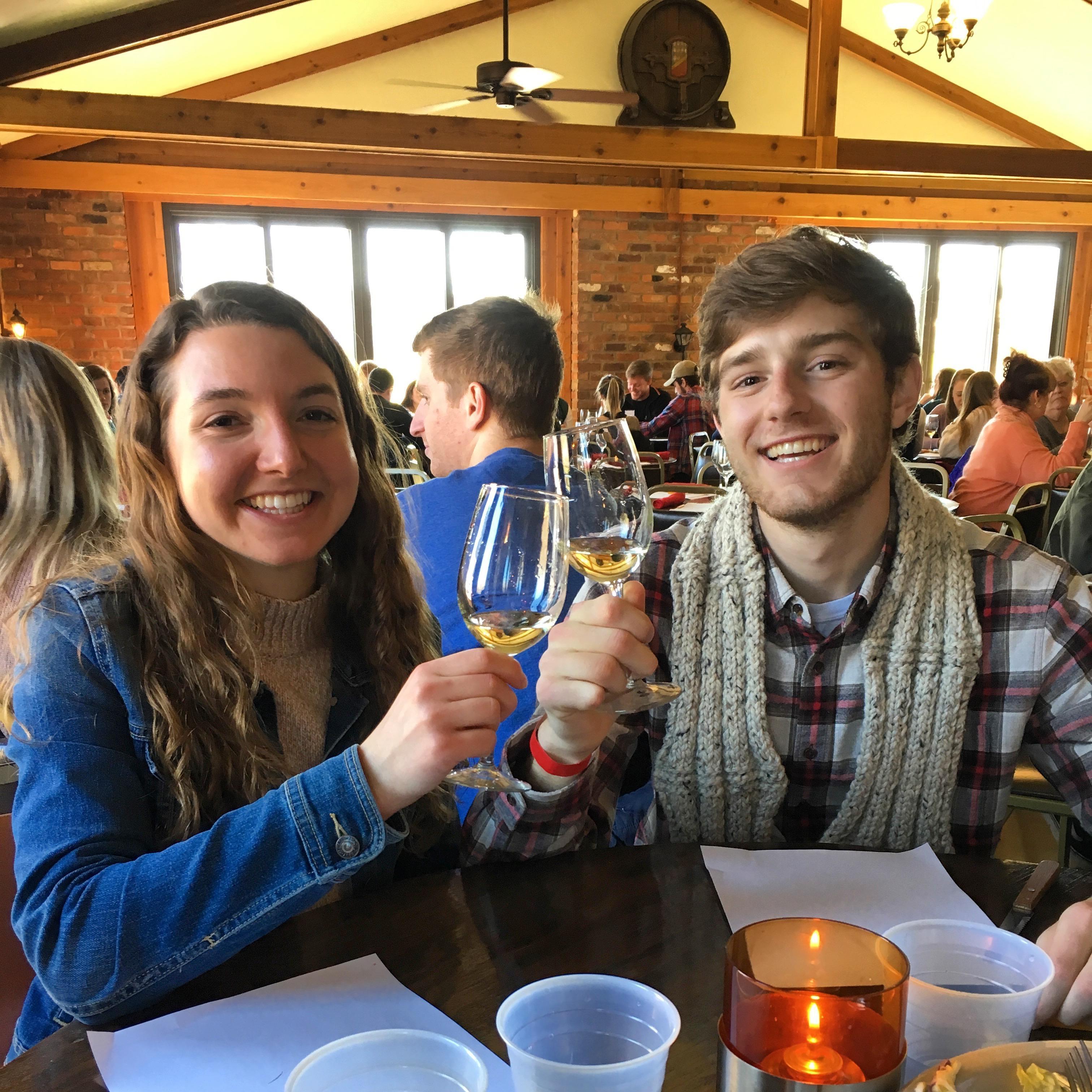 Justin and Mattie took a wine tasting class their senior year at Miami.