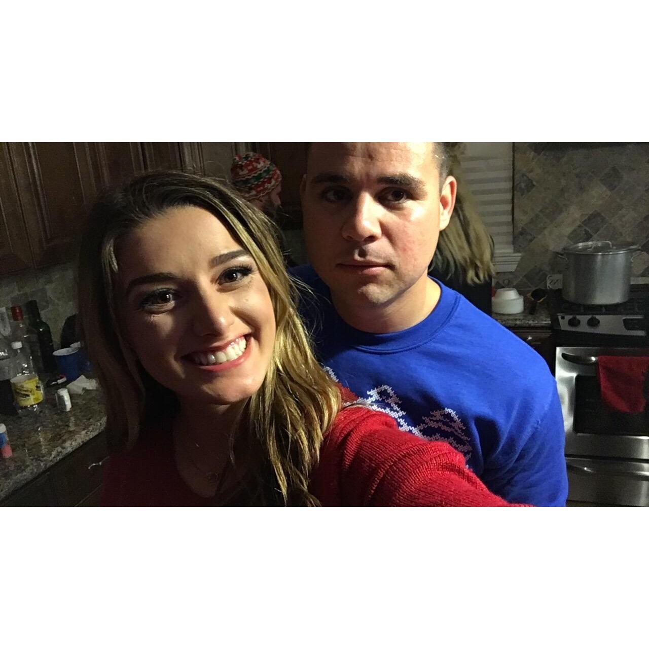 This was the night we started dating! It was a week after we met & we both realize this was  special! The next day we told our parents and close friends that we would be getting married one day!