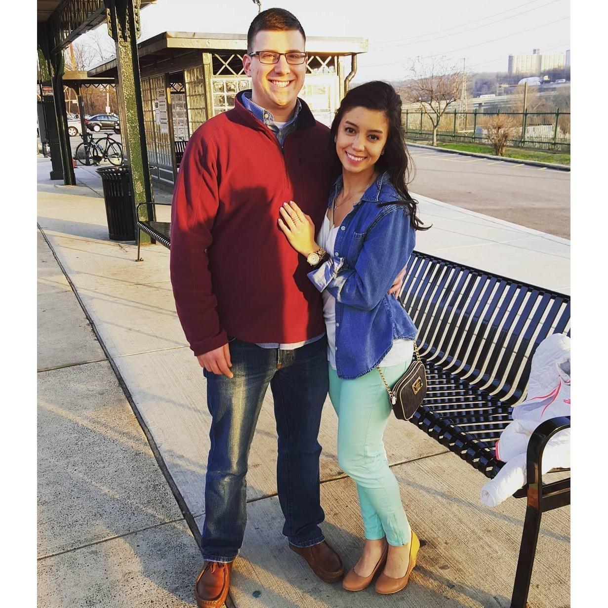 Moved in together for the 1st time after college for post-graduate schooling in Manayunk. Celebrating 7 years together!