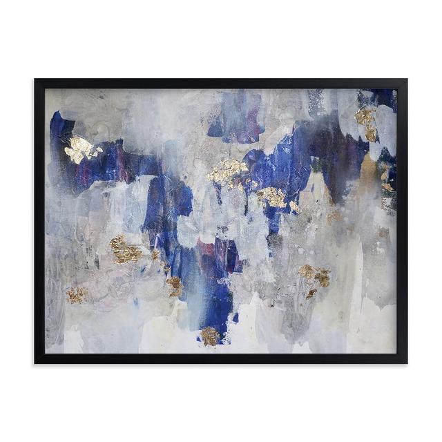 North Gold 2, 24"x18", Black Wood Frame