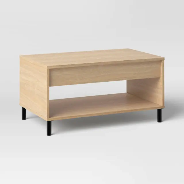 Mixed Materials Lift top Coffee Table Natural Wood - Room Essentials™