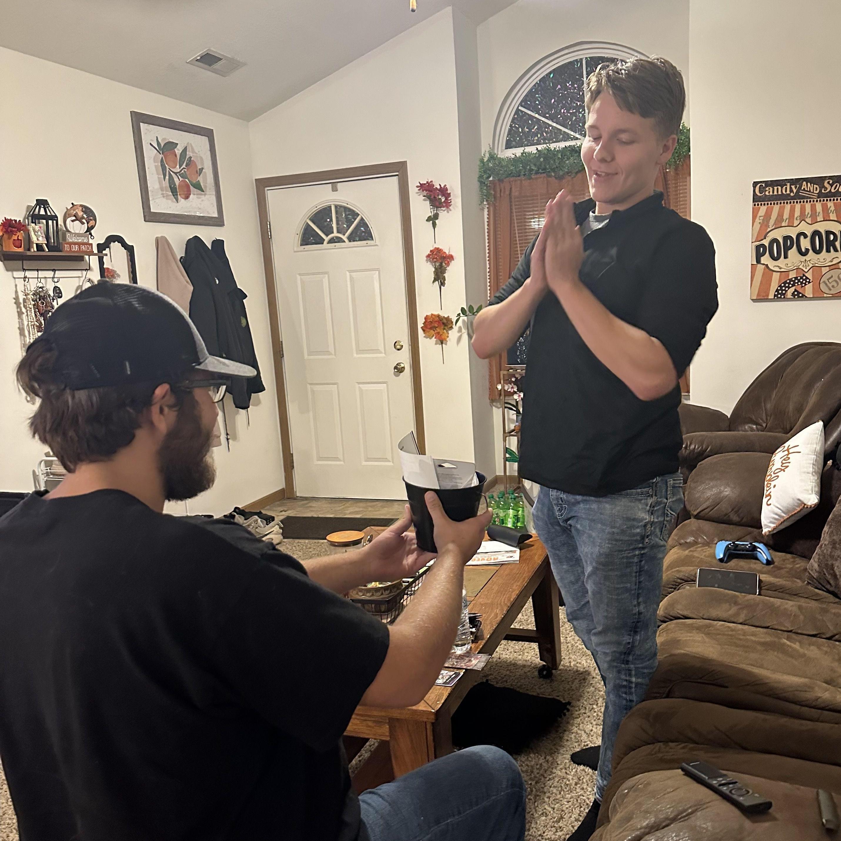 Ethan asking Athen to be one of his his groomsmen