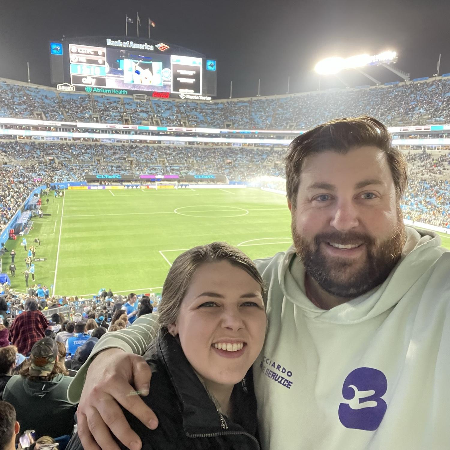 Enjoying a Charlotte FC game