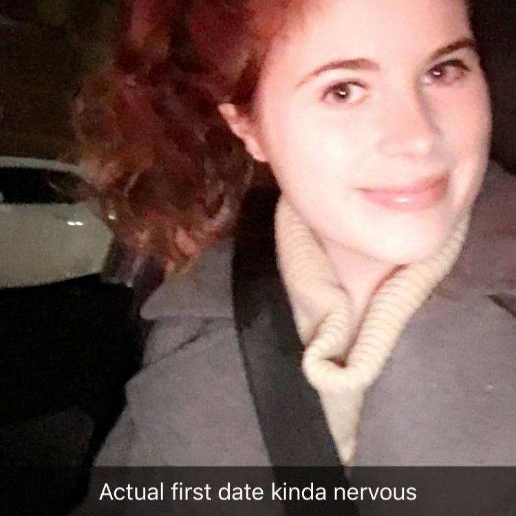 Lauren’s Snapchat to friends just before her first date with Wes.
