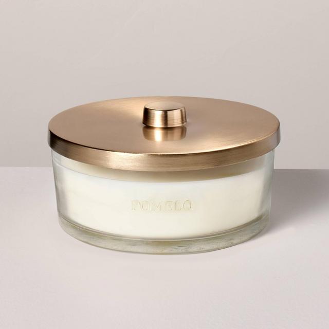 5-Wick Clear Glass Pomelo Knob-Lid Jar Candle 28oz - Hearth & Hand™ with Magnolia