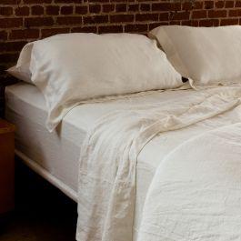 Ivory Italian Linen Top Sheet (King/California King)