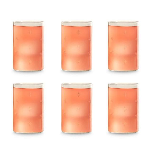 Borosil VDMG295 Vision Deco Medium Galaxy Glass [Set of 6] -Clear Lightweight & Durable Drinkware, Odor Resistant, Dishwasher Safe - For Water, Juice, Beer, Wine, and Cocktails |10 Ounce Cups