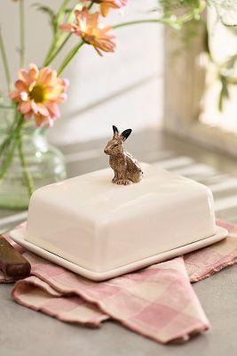 Quail Ceramics Hare Butter Dish