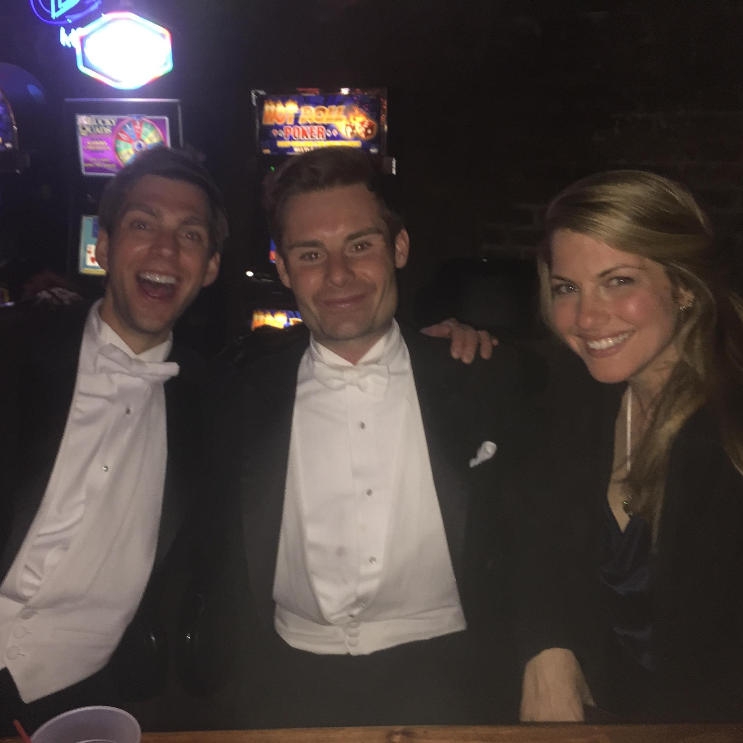 Mardi Gras 2016. Post Rex Ball obligatory dive bar visit in white tie and ball gowns. Just the beginning!