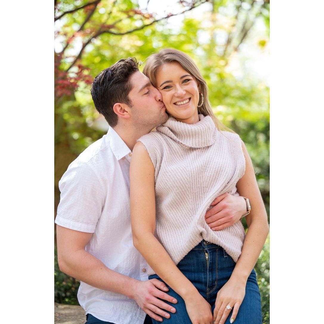 Moments after he proposed!