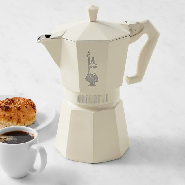 Bialetti Moka Stovetop Espresso Maker 6-Cup, Cream