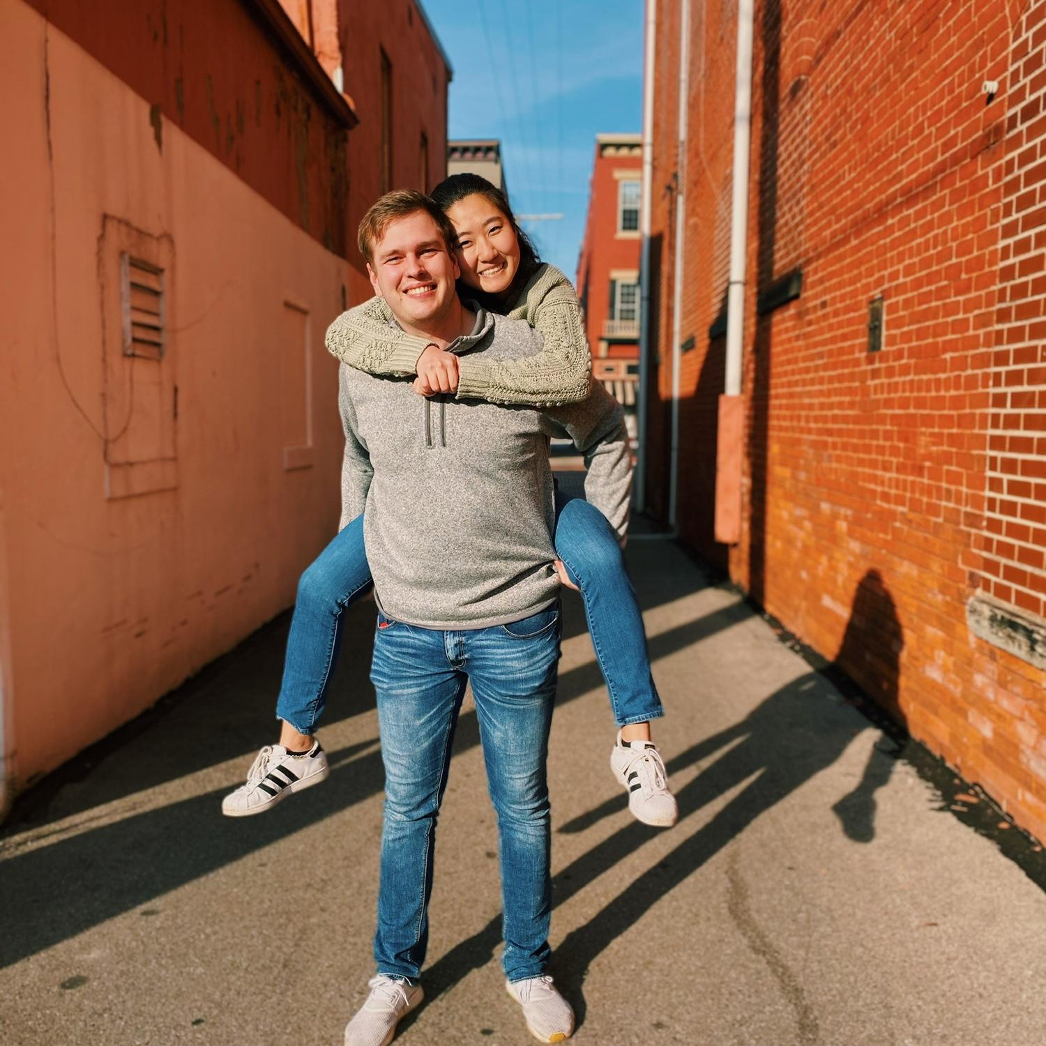First pic together in Downtown Lebanon!